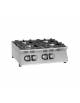 Cucina a gas professionale 4 fuochi da banco - N° 2 Bruciatori da 3,5 Kw cad. + 2 da 6 Kw cad. - cm 80x90x30,7h