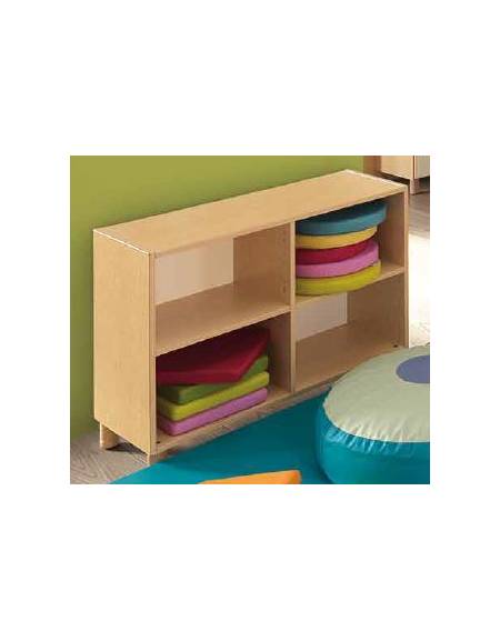MOBILE CONTENITORE 4 VANI A GIORNO, STRUTTURA NOBILITATO BETULLA O LARICE - cm 104x41x80H