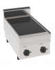 Piano cottura elettrico in vetroceramica da banco - 2 zone cottura - potenza tot. 4,3 Kw trifase - cm 35x65x28h