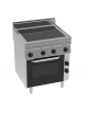 Cucina elettrica  in vetroceramica trifase-11,1kw, 4 zone di cottura, forno elettrico ventilato - cm 70x65x85h