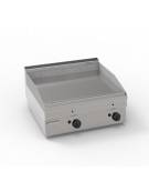 Fry-Top a gas da banco, 2 zone cottura, piastra liscia cm 69,6x56,4, potenza gas Kw 8 - cm 70x65x28h
