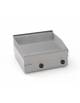 Fry top elettrico da banco, trifase 7,8 kw, piastra doppia liscia cromata spazzolata - zona cottura cm 69,6x56,4 - cm 70x65x28h