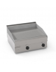 Fry top elettrico da banco, trifase 7,8 kw, piastra doppia rigata cromata spazzolata - zona cottura cm 69,6x56,4 - cm 70x65x28h