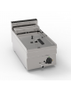 Friggitrice elettrica da banco, Lt 8, 1 vasca con elementi riscaldanti basculanti - potenza totale kw 7,5 trifase - cm 35x65x28h