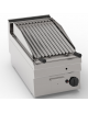 Griglia gas a pietra lavica da banco - 1 griglia inox a "V" dim. cm 30x48 - potenza gas totale Kw 6,9 - dim tot. cm 35x65x28h