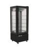 Vetrina negativa bassa temperatura ventilata -18° -22°C singola verticale - COLORE NERO - Ripiani in vetro -cm 65x65x195h