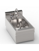 Lavello dotato di vasca stampata cm 29x40x20h - Lt 23, compreso di miscelatore con manopole - cm 35x65x30h