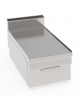 Piano di lavoro neutro da banco, in acciaio inox AISI 304 - con 1 cassetto GN 1/1 - cm 35x65x28h
