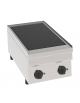Cucina elettrica in vetroceramica professionale trifase-4,3kw, 2 zone di cottura - cm 35x60x30h