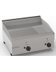 Fry-Top a gas da banco, 2 zone cottura - piastra 1/3 rigata + 2/3 liscia, cm 69,6x52 - potenza gas Kw 8 - cm 70x60x30h