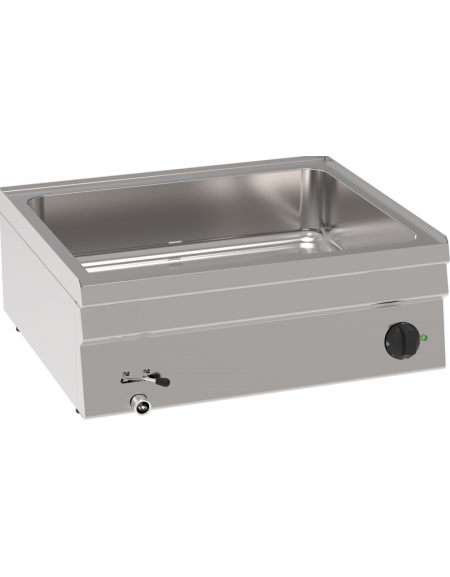 Bagnomaria elettrico da banco monofase-2,6kw, 1 vasca AISI 304 - GN2/1 dim. cm 30,5x51x16,5h - dim tot. cm 35x60x30h Bagnomaria elettrico da banco monofase-2,6kw, 1 vasca AISI 304 - GN2/1 dim. cm 30,5x51x16,5h - dim tot. cm 35x60x30h