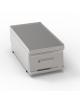 Piano di lavoro neutro da banco, in acciaio inox AISI 304 - con 1 cassetto GN 1/1 - cm 35x60x30h