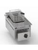 Friggitrice elettrica monofase-6kw da incasso, 1 vasca AISI 304 dim. cm 22,5x34x22,5h-8 lt- dim tot. cm 35x60x30