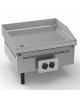 Fry top elettrico trifase-7,8kw da incasso, piastra liscia cromata - sup. di cottura cm 69,6x56,4  - dim. 70x60x26,6h