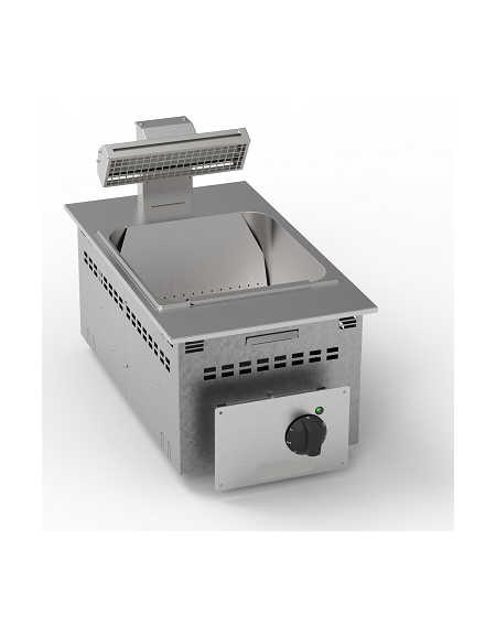 Scaldapatate elettrico da incasso, 1 vasca GN2/3 da cm 32,5x35,4x20h - monofase Kw 0,65 - cm 35x60x26,6h
