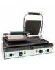 Piastra elettrica per panini doppia rigata professionale - Piano di cottura in ghisa sabbiata da cm 48x23 - Trifase o Monofase