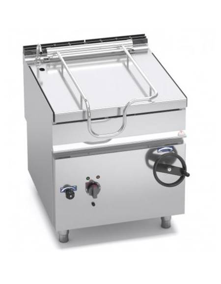 BRASIERA ELETTRICA, VASCA CON RIBALTAMENTO MOTORIZZATO DA 80 LITRI - VASCA E FONDO INOX - POTENZA KW 9,6 - CM 80X90X90H