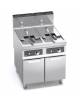 Friggitrice a gas 2 Vasche lt. 22+22 - Comandi elettronici - cm 80x90x90h