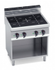 CUCINA AD INDUZIONE 4 ZONE SU VANO APERTO  - Adatte a pentole fondo liscio - CM. 80X71,4X90H