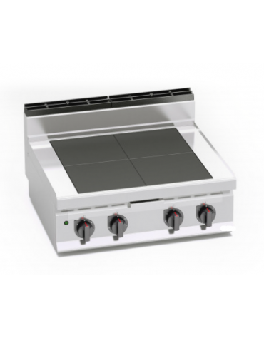 Tuttapiastra elettrico da banco - ALTA POTENZA - zone cottura in ghisa 4x3 kw - cm 80x70x29h