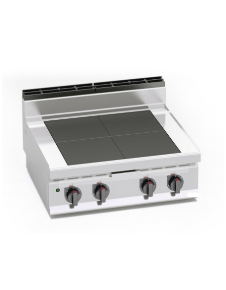 Tuttapiastra elettrico da banco - ALTA POTENZA - zone cottura in ghisa 4x3 kw - cm 80x70x29h