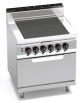 Tuttapiastra elettrico - ALTA POTENZA - zone cottura in ghisa 4x3 kw - con forno elettrico - cm 80x71,4x90h