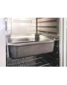 Armadio refrigerato GN 2/1 inox con 2 porte a vetri, refrigerazione ventilata - temp. +2/+10°C - classe C - cm 140x89,1x204,5h