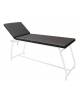 Lettino da visita con struttura verniciata bianca-Rivestimento in similpelle ignifuga colore nero-Portata Kg 120-cm 182x62x79h