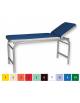 Lettino da visita 2 sezioni-Struttura in tubo ovale verniciata grigia-Materasso colore a scelta-Portata Kg 150-cm 190x60x80h
