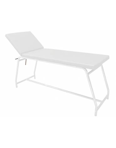 Lettino da visita  con struttura in tubo ovale e materasso più spesso - colore blu - cm 190x60x80h