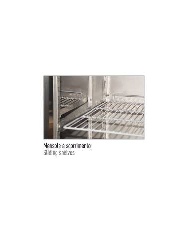 Tavolo refrigerato congelatore con alzatina cm. 136x70x85h