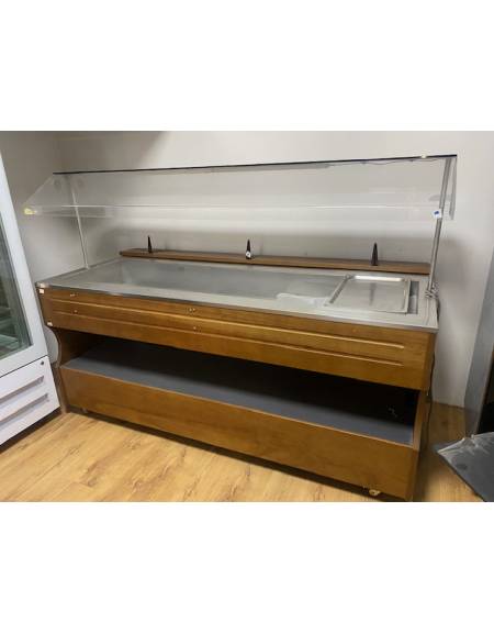 Carrello espositore buffets caldo a bagnomaria cm. 206x79x149h - USATO