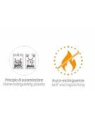 Gettacarta auto- estinguente Antifuoco Certificato CNPP in acciaio inox satinato-Capacità Lt 120