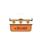 EspositoreVetrina Da Banco Caldo bacinelle GN1/3 Cm 32,5x17,6x4 - mm L1524XP380XH255