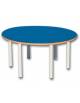 TAVOLINO ROTONDO PER SCUOLA MATERNA - PIANO IN NOBILITATO - CM Ø120x55H - GRANDEZZA 2 - GAMBE IN ACCIAIO Ø MM 40