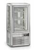 Vetrina espositiva verticale da banco refrigerata statica -10° -19° C - Colore Argento - Capacità 120 litri - cm 55x48x110h