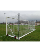 Porta calcio cm 732x244. mobile, in alluminio, con sistema di tensionamento rete con pali posteriori verticali