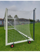 Porta calcio cm 732x244. mobile, in alluminio, con sistema di tensionamento rete con pali posteriori verticali
