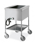 Carrello termico bagnomaria telaio a giorno capacità 1 x 1/1 GN - cm 49x60x84h