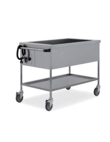 Carrello termico telaio a giorno capacità 3 x 1/1 GN - cm 114x60x84h