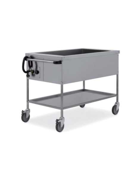 Carrello termico telaio a giorno capacità 3 x 1/1 GN - cm 114x60x84h