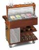 Carrello Espositore Legno massello per Gelato con cupola - Temperatura -12/-14 °C   mm 1027x575x1210h