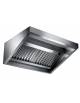 Cappa professionale a parete snack inox AISI 304 con filtri a labirinto per cucina ristorante-CON MOTORE INCLUSO-cm 160x70x60H