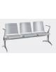 Panca da attesa 3 Posti in lamiera d’acciaio forata con braccioli in alluminio e gambe in acciaio - cm 171x61,5x80h