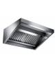 Cappa professionale a parete snack inox AISI 304 con filtri a labirinto per cucina ristorante CON MOTORE INCLUSO- cm 140x110x60H