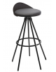 Sgabello con struttura in metallo verniciato, seduta in polipropilene, cuscino ecopelle - cm 43x43x85h