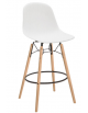 Sgabello per interni, struttura in legno e metallo verniciato, scocca in polipropilene - cm 44x40x112h