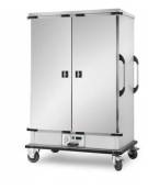 Carrello portateglie riscaldato con guide stampate - inox 18/10 AISI 304 -  GN 2/1 o 1/1 - 46 teglie - cm 133,5x86x199,5h