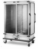 Carrello portateglie riscaldato con guide stampate - inox 18/10 AISI 304 -  GN 2/1 o 1/1 - 46 teglie - cm 133,5x86x199,5h