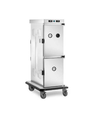 Carrello thermobox refrigerato/riscaldato (misto) in acciaio inox 18/10 AISI 304 - cm 60x80x175h
